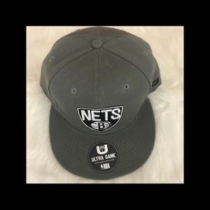 Brooklyn Nets Mitchell & Ness Adjustable Fit NBA Snapback Gray Baseball Cap Hat